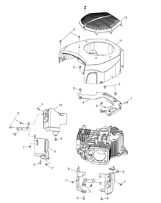 Kohler Kt735-3017 Blower Housing And Baffles Diagram and Parts List for Z-FORCESZ54 (17ASDGHC-17ASDGHC010)(2015) Cub Cadet Lawn Tractor